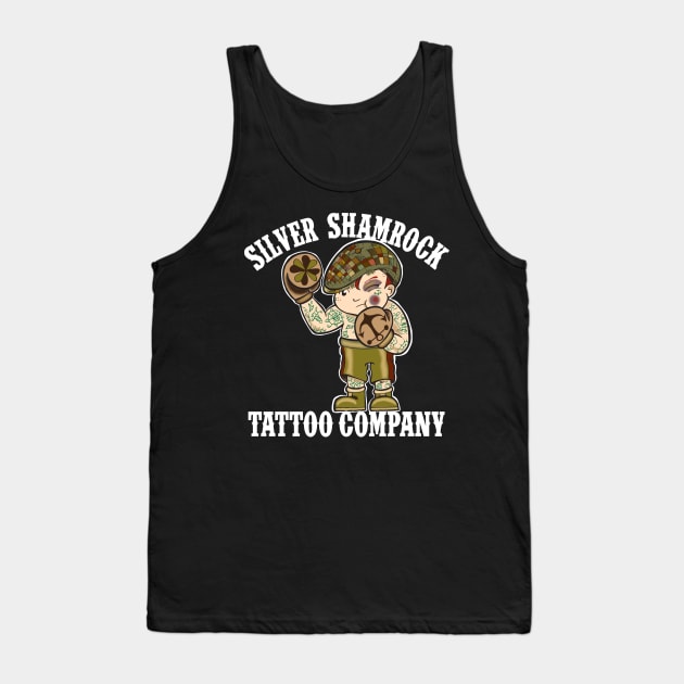 Silver Shamrock Tattoo Company Irish Kewpie Boxer Shop Shirt Tank Top by Silver Shamrock Tattoo Company